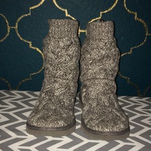 Grey Knit UGG Boots